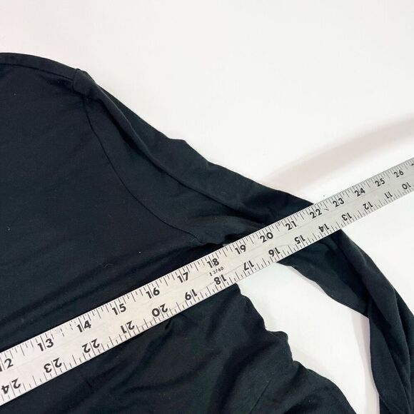 J.Jill Wearever Collection Mini Dress Womens Medium Black Long Sleeve Tunic Knit - Picture 8 of 8